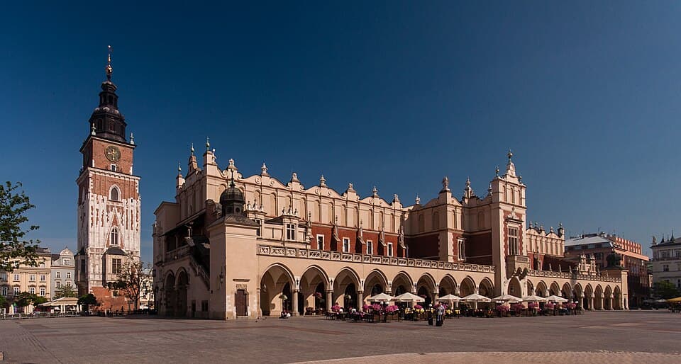 Stare Miasto w Krakowie podczas artystycznego dnia